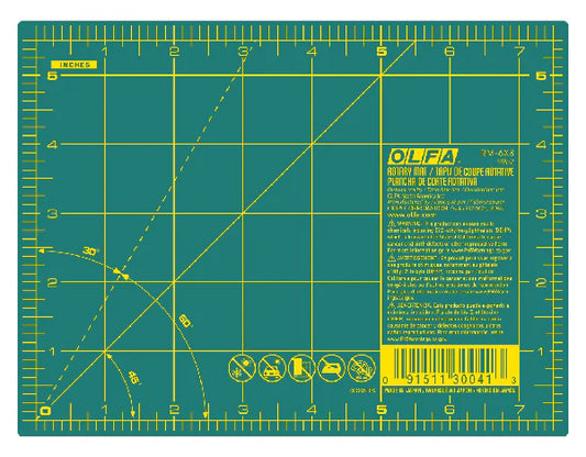 OLFA 6" x 8" Double Sided Self-Healing Rotary Cutting Mat
